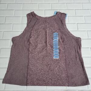 Member's Mark Soft Ribbed Cropped Tank Top Women's Size Large Purple